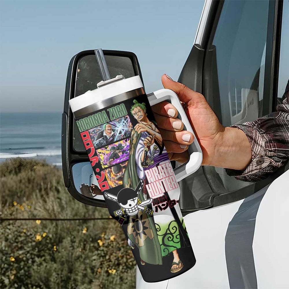 Roronoa Zoro V3 One Piece Tumbler With Handle Anime Style TS04 Roronoa Zoro V3 One Piece Tumbler With Handle Anime Style TS04