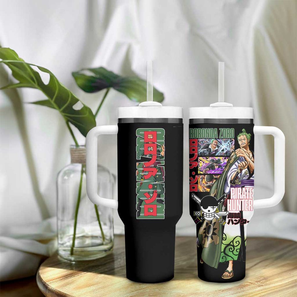 Roronoa Zoro V3 One Piece Tumbler With Handle Anime Style TS04 Roronoa Zoro V3 One Piece Tumbler With Handle Anime Style TS04