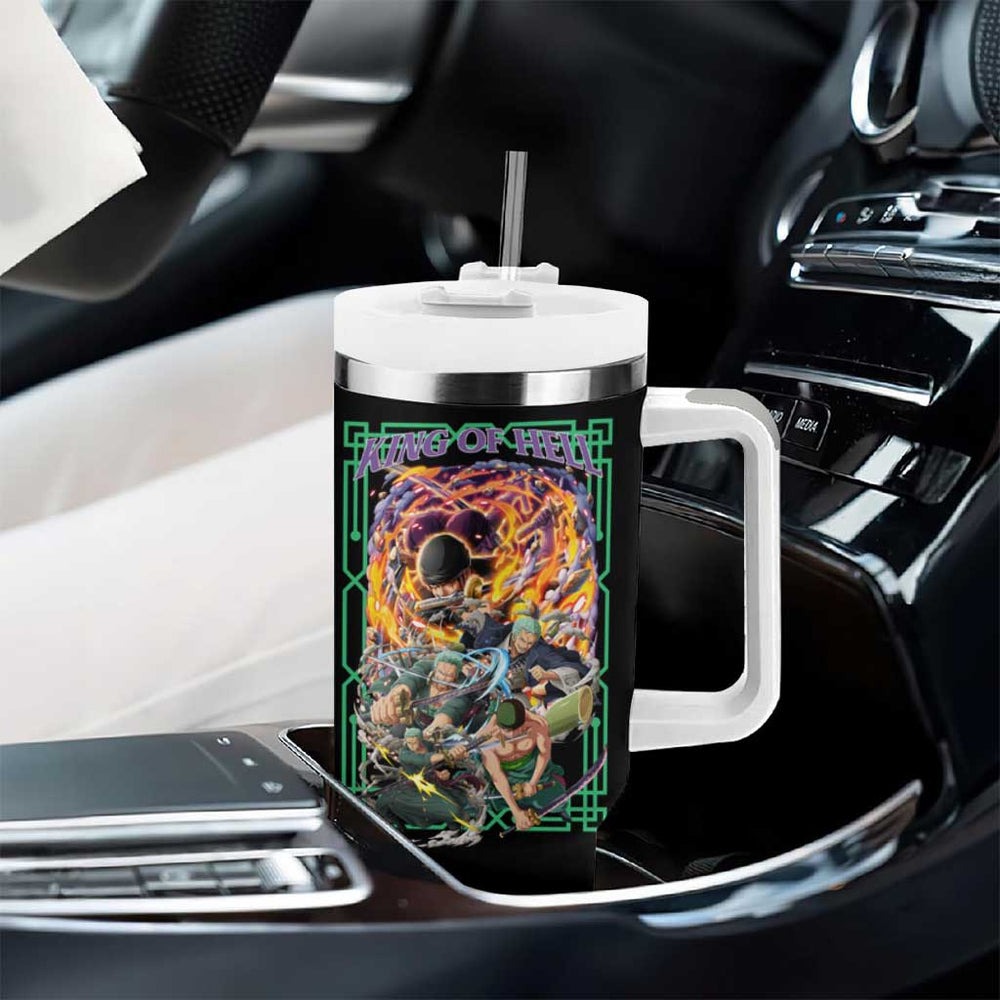 Roronoa Zoro V4 One Piece Tumbler With Handle Anime Style TS04 Roronoa Zoro V4 One Piece Tumbler With Handle Anime Style TS04
