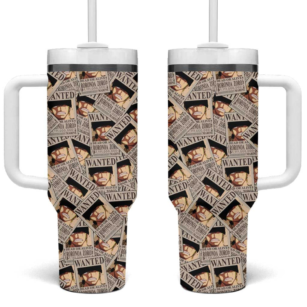 Roronoa Zoro Wanted - One Piece Tumbler With Handle Anime Style TS04