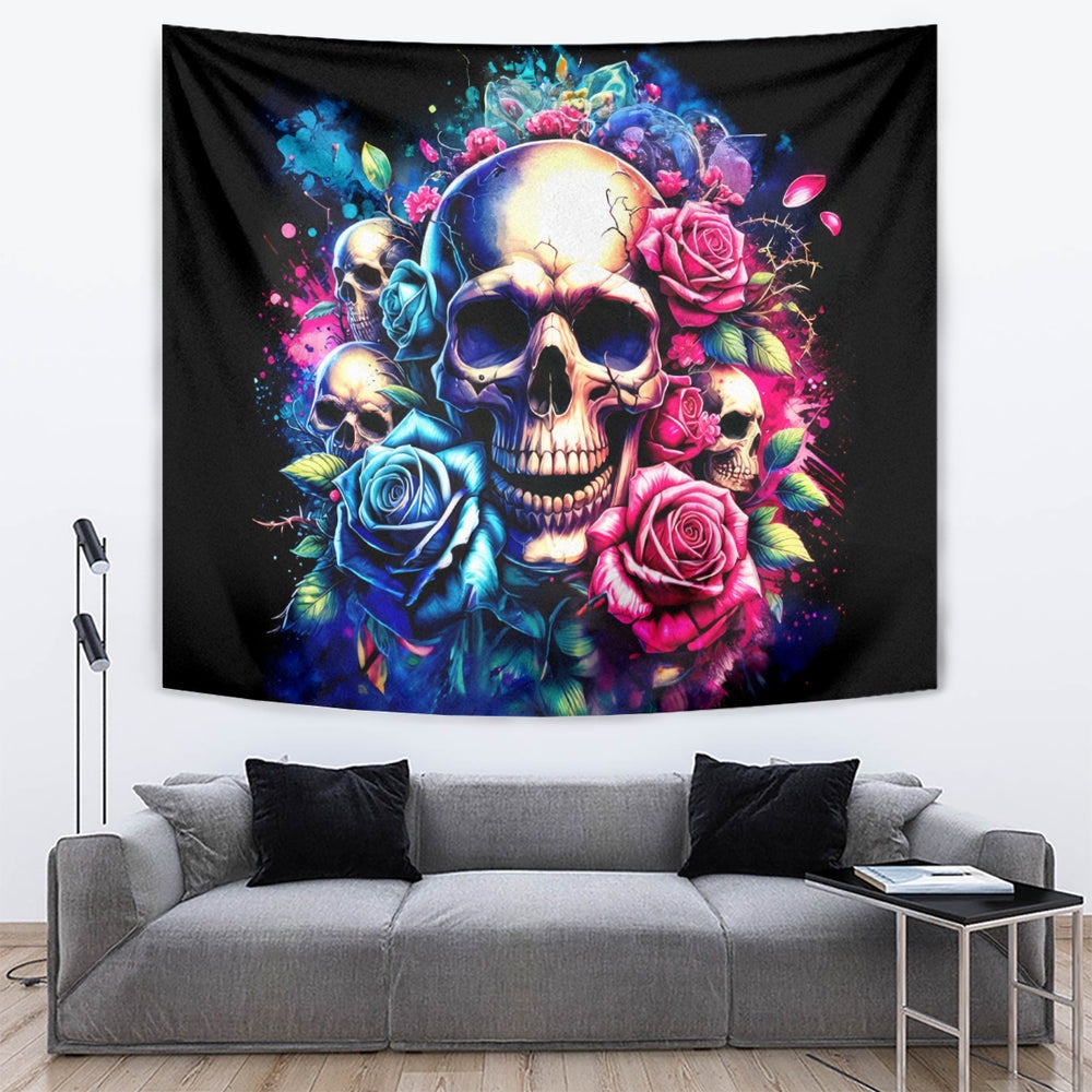 Rose Skull Tapestry Assuming I Was Like Most Girls Was Your First Mistake DT01 Rose Skull Tapestry Assuming I Was Like Most Girls Was Your First Mistake DT01