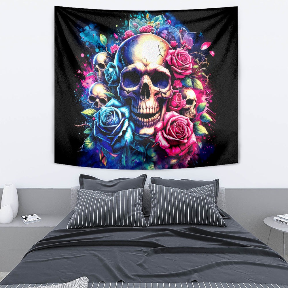 Rose Skull Tapestry Assuming I Was Like Most Girls Was Your First Mistake DT01 Rose Skull Tapestry Assuming I Was Like Most Girls Was Your First Mistake DT01
