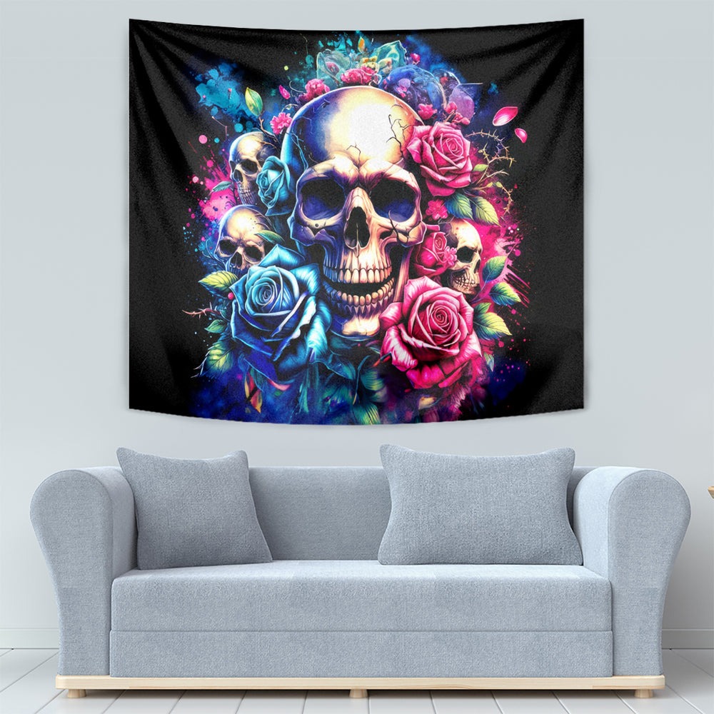 Rose Skull Tapestry Assuming I Was Like Most Girls Was Your First Mistake DT01 Rose Skull Tapestry Assuming I Was Like Most Girls Was Your First Mistake DT01