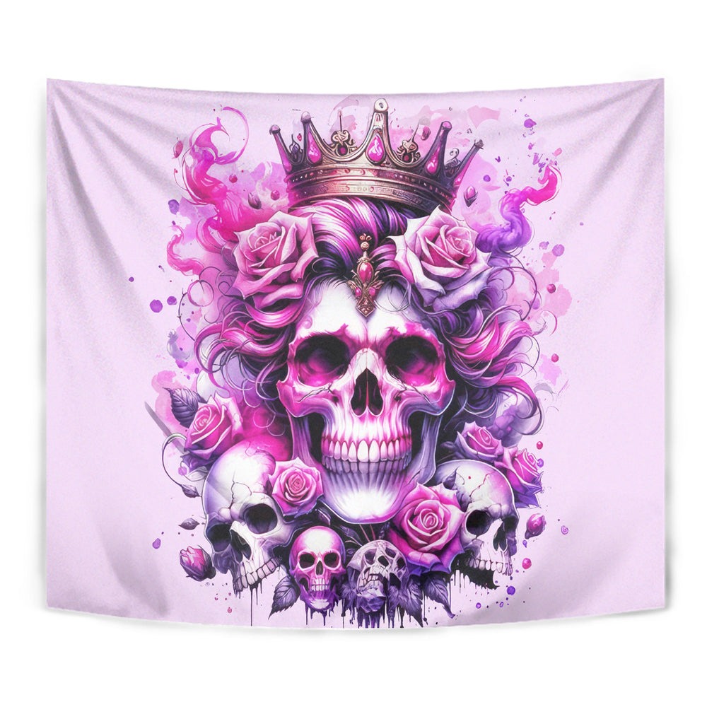 Rose Skull Tapestry Bitch I'm Not A Princess I'm The Fucking Queen DT01 Rose Skull Tapestry Bitch I'm Not A Princess I'm The Fucking Queen DT01