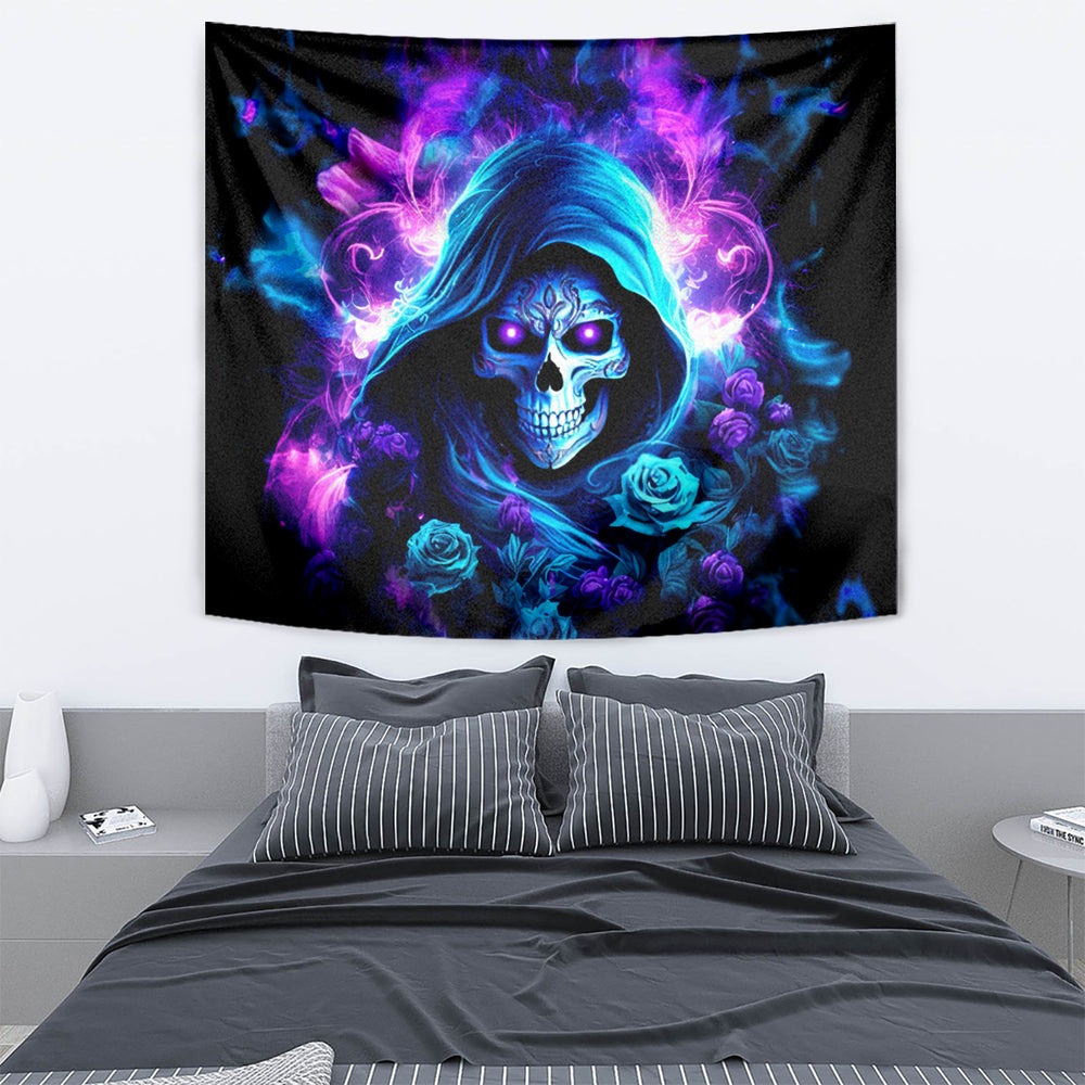 Rose Skull Tapestry If My Mouth Doesn't Say It DT01 Rose Skull Tapestry If My Mouth Doesn't Say It DT01