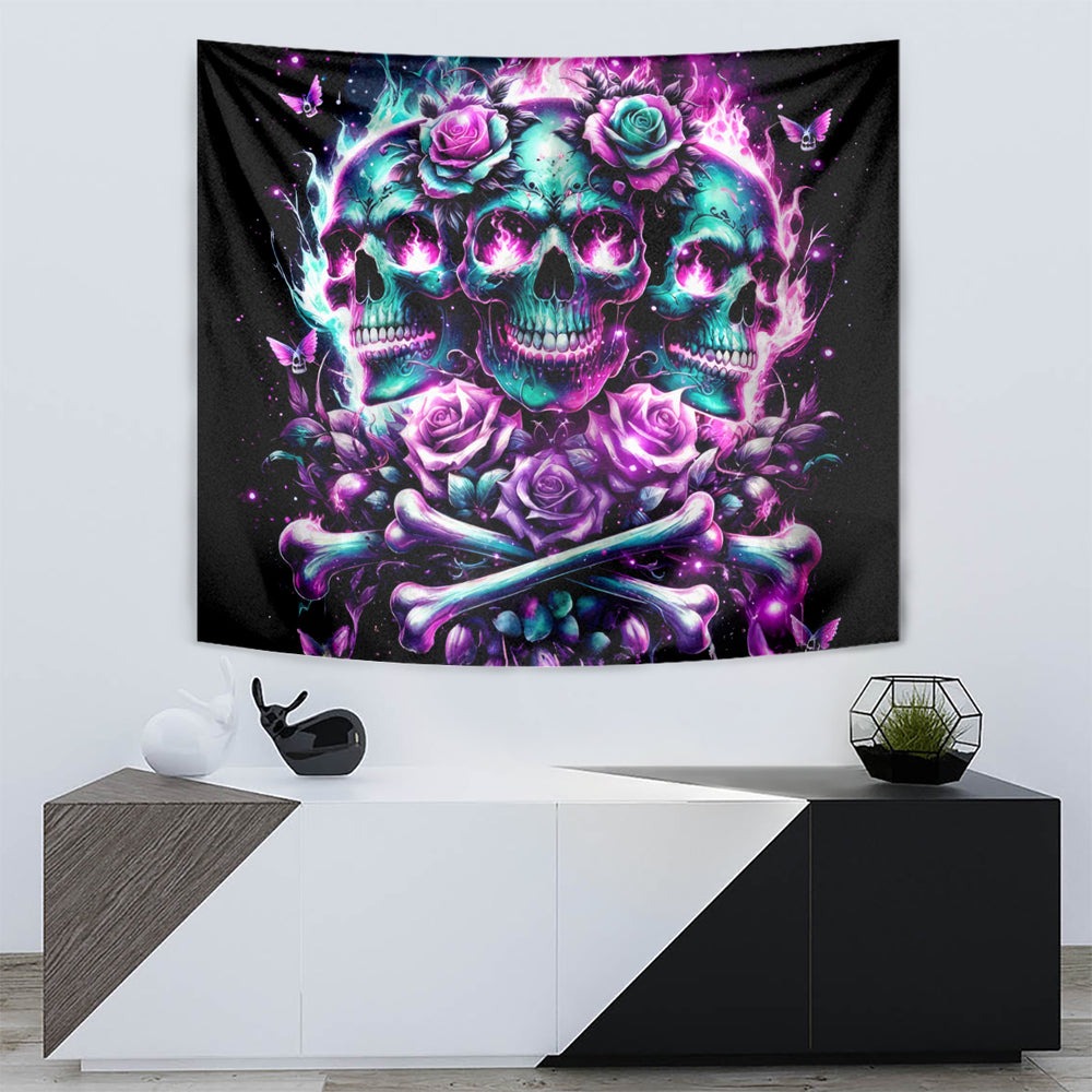 Rose Skull Tapestry Stuck Between IDK IDC And IDGAF DT01 Rose Skull Tapestry Stuck Between IDK IDC And IDGAF DT01