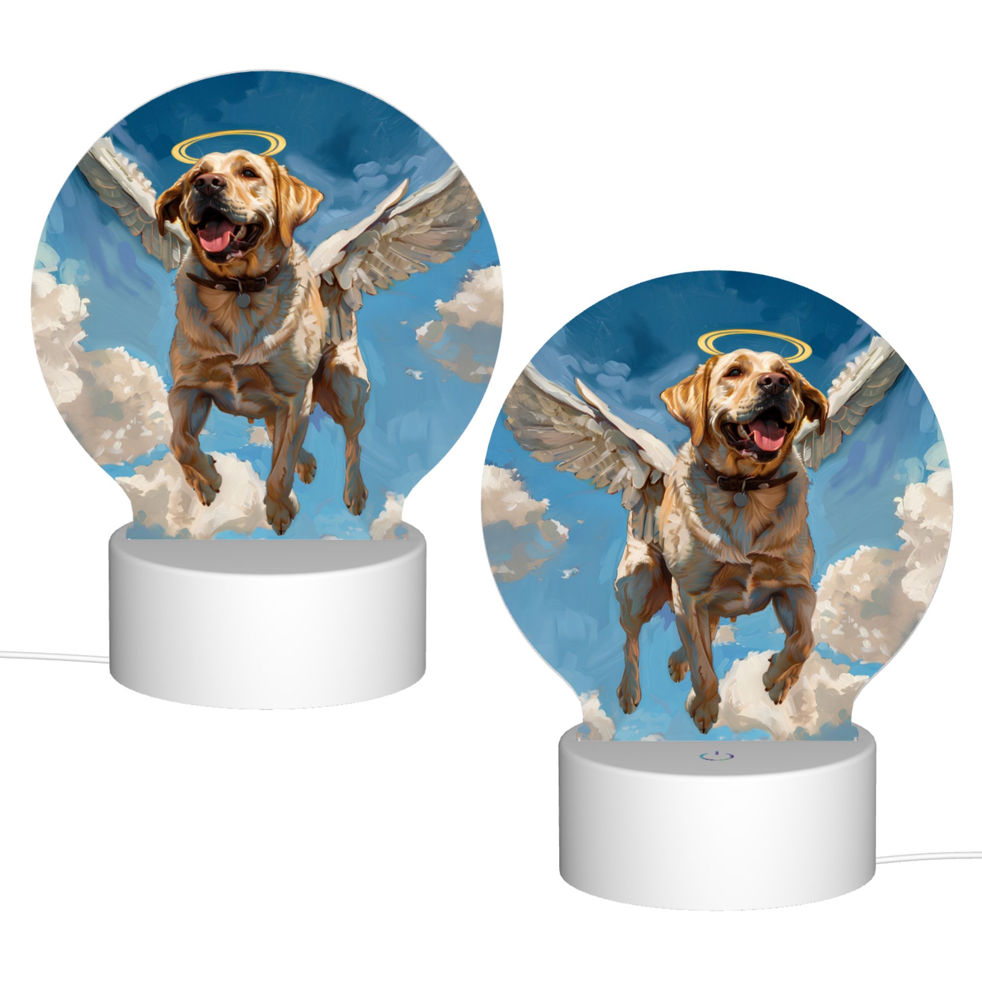 Round Shaped Acrylic Panel Angel Labrador Retriever Night Light – Pet Memorial Decor, LED Light Sign for Labrador Retriever In Heaven Round Shaped Acrylic Panel Angel Labrador Retriever Night Light – Pet Memorial Decor, LED Light Sign for Labrador Retriever In Heaven