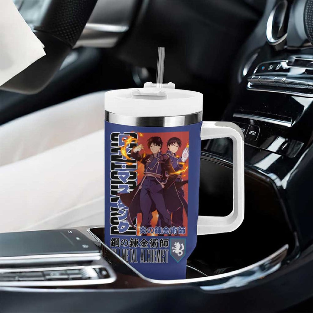 Roy Mustang Fullmetal Alchemist Tumbler With Handle Anime Style TS04 Roy Mustang Fullmetal Alchemist Tumbler With Handle Anime Style TS04