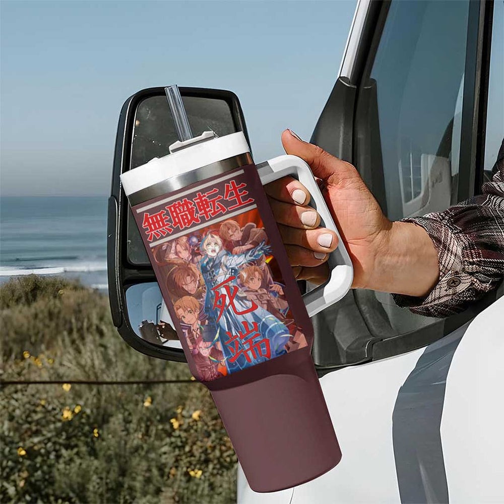 Rudeus Greyrat Mushoku Tensei Tumbler With Handle Anime Style TS04 Rudeus Greyrat Mushoku Tensei Tumbler With Handle Anime Style TS04