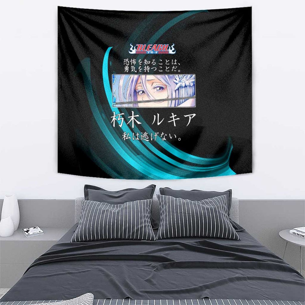 Rukia Kuchiki Bleach Anime Black and Teal Theme Tumbler With Handle with Zanpakuto Pose and Japanese Quote Design TS04 Rukia Kuchiki Bleach Anime Black and Teal Theme Tumbler With Handle with Zanpakuto Pose and Japanese Quote Design TS04
