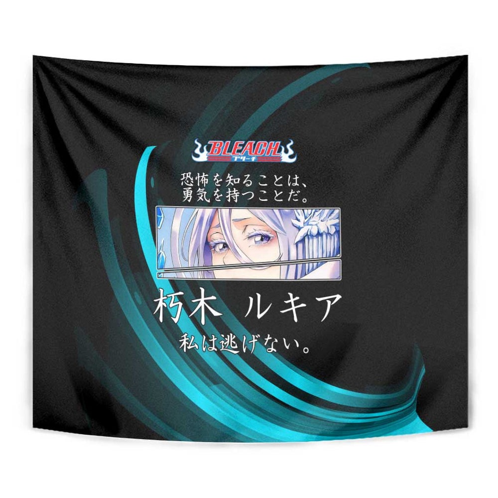 Rukia Kuchiki Bleach Anime Black and Teal Theme Tumbler With Handle with Zanpakuto Pose and Japanese Quote Design TS04 Rukia Kuchiki Bleach Anime Black and Teal Theme Tumbler With Handle with Zanpakuto Pose and Japanese Quote Design TS04