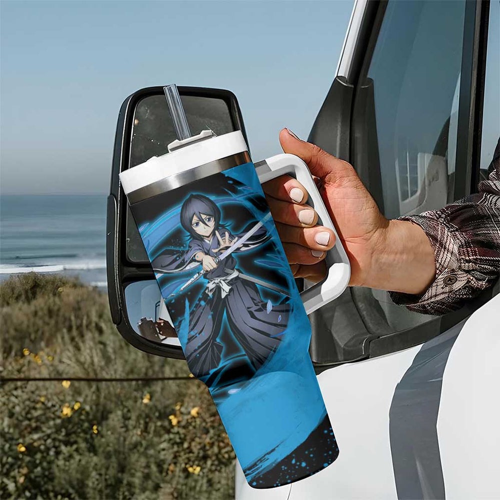 Rukia Kuchiki - Bleach Tumbler With Handle Anime Style TS04 Rukia Kuchiki - Bleach Tumbler With Handle Anime Style TS04