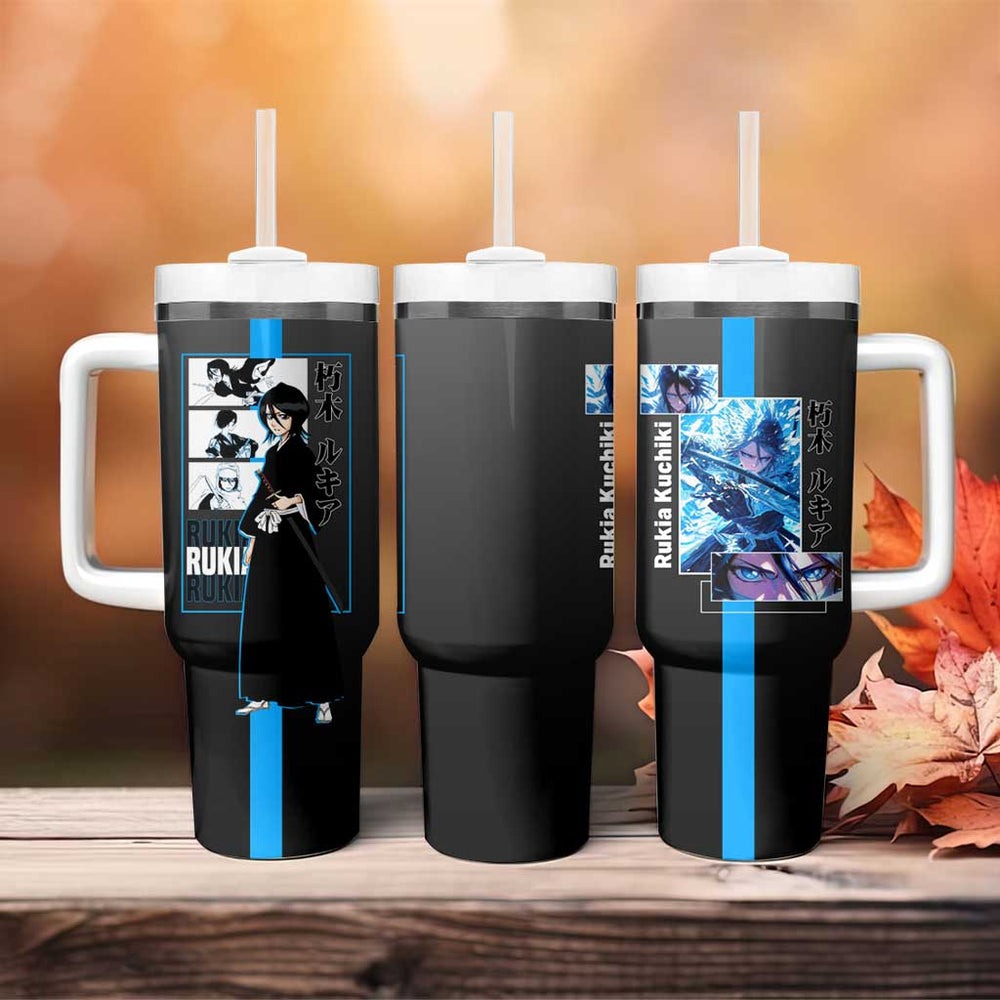 Rukia Kuchiki - Bleach Tumbler With Handle Anime Style TS04 Rukia Kuchiki - Bleach Tumbler With Handle Anime Style TS04