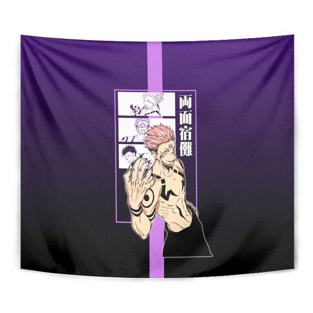 Ryomen Sukuna from Jujutsu Kaisen Tumbler With Handle with Purple Background and Multiple Poses Design TS04 Ryomen Sukuna from Jujutsu Kaisen Tumbler With Handle with Purple Background and Multiple Poses Design TS04
