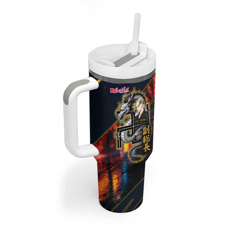 Ryuguji Ken Draken Tumbler With Handle Neon Dragon Yakuza Art Style TS04 Ryuguji Ken Draken Tumbler With Handle Neon Dragon Yakuza Art Style TS04
