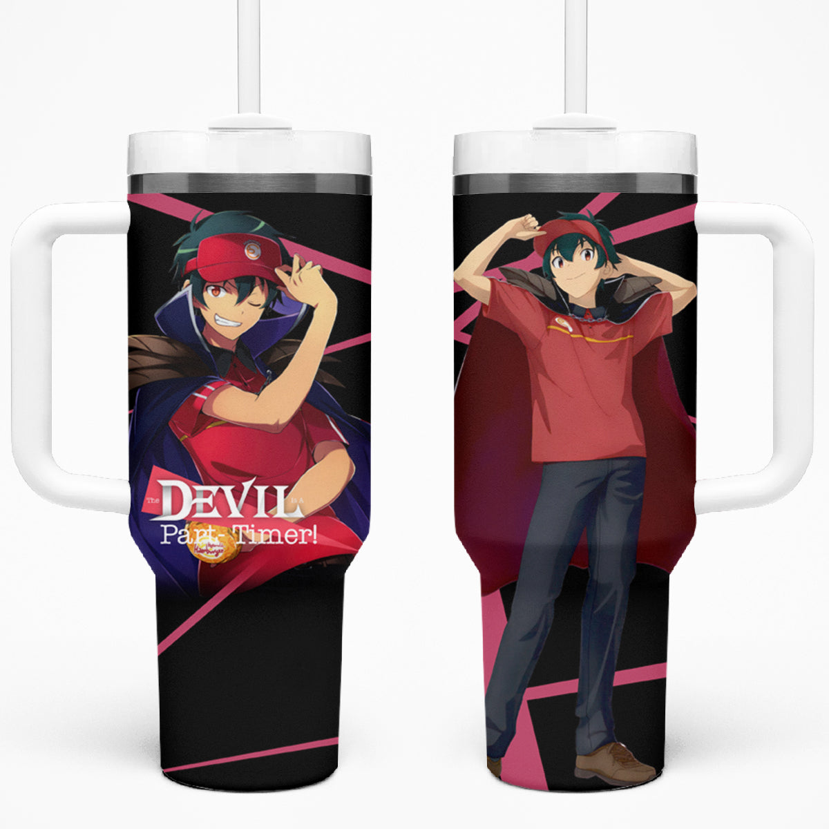 Sadao Maou The Devil Part Timer Tumbler With Handle Anime Style TS04