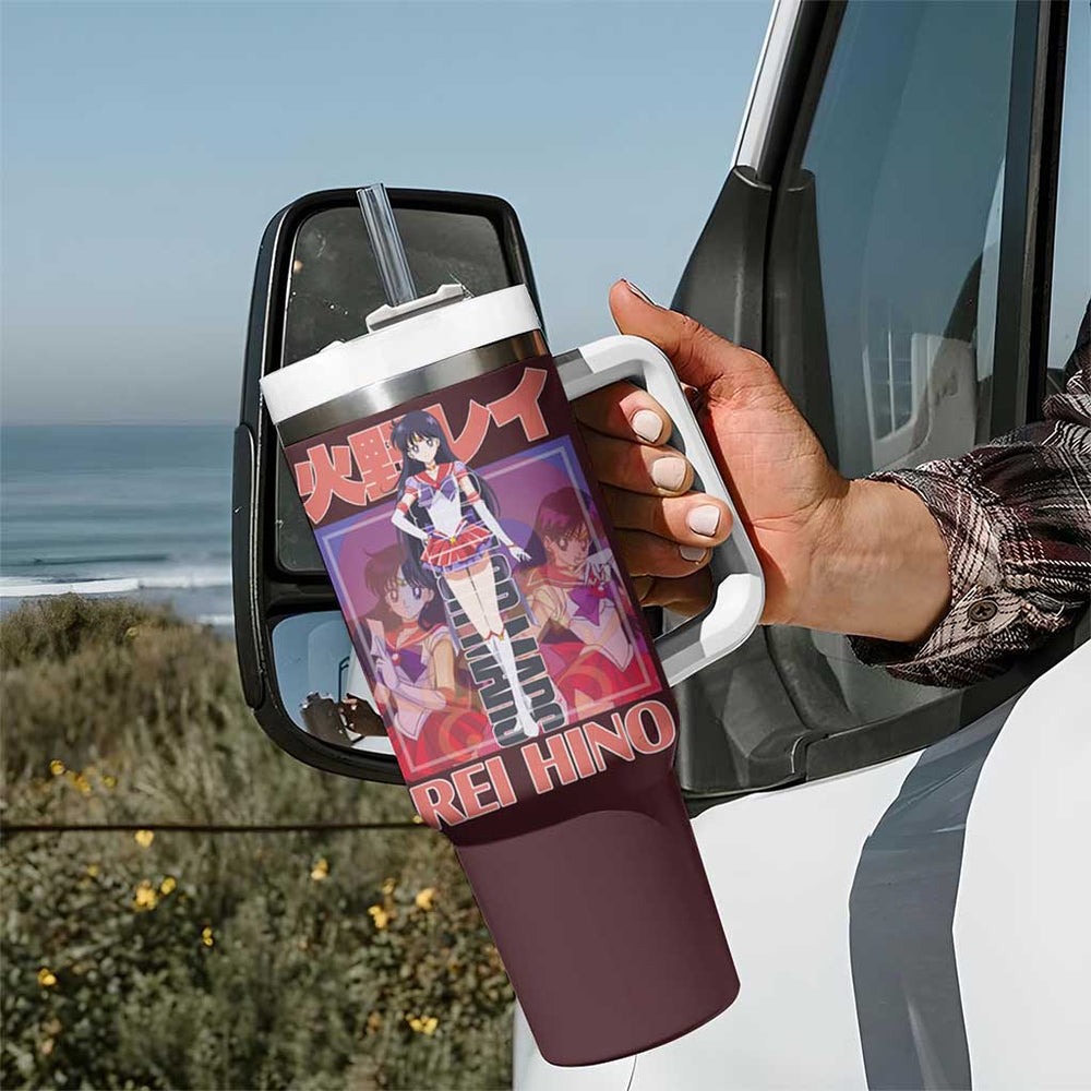 Sailor Mars Sailor Moon Tumbler With Handle Anime Style TS04