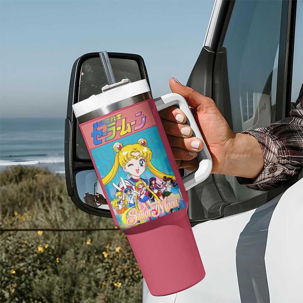 Sailor Scouts Sailor Moon Tumbler With Handle Anime Style TS04