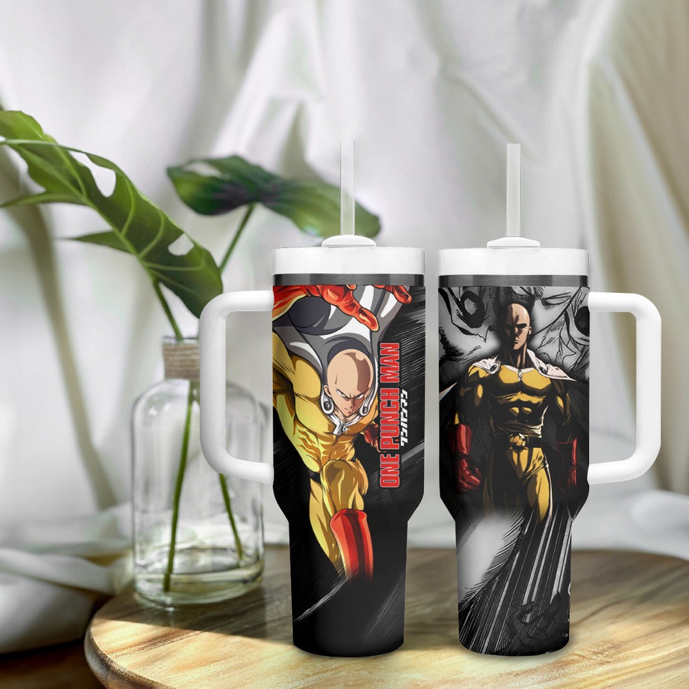 Saitama - One Punch Man Tumbler With Handle Anime Mix Manga Style TS04 Saitama - One Punch Man Tumbler With Handle Anime Mix Manga Style TS04