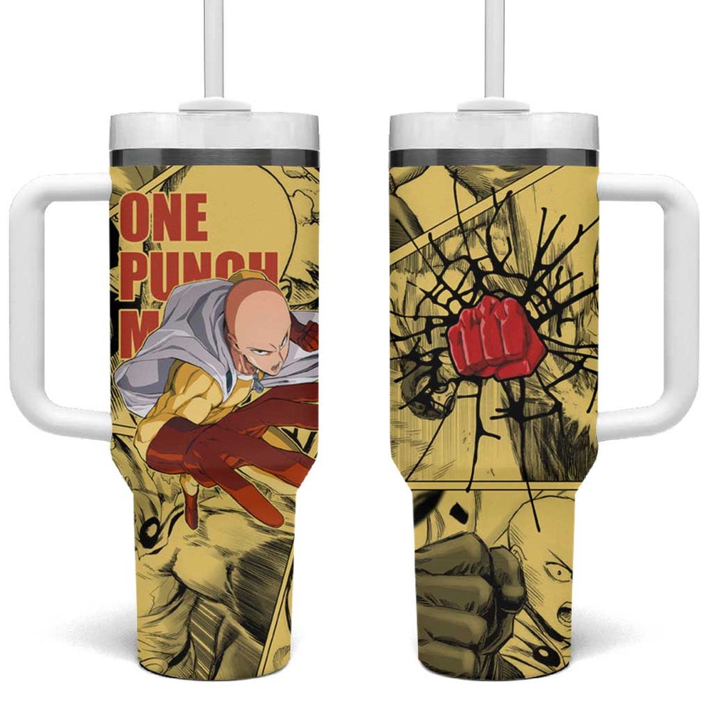 Saitama - One Punch Man Tumbler With Handle Anime Mix Manga Style TS04 Saitama - One Punch Man Tumbler With Handle Anime Mix Manga Style TS04