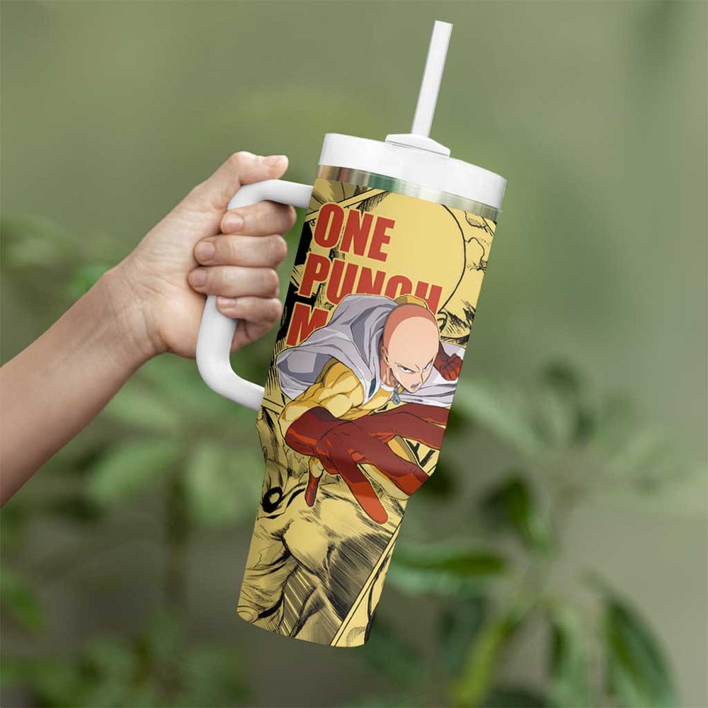 Saitama - One Punch Man Tumbler With Handle Anime Mix Manga Style TS04 Saitama - One Punch Man Tumbler With Handle Anime Mix Manga Style TS04