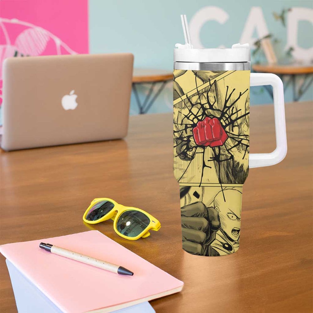 Saitama - One Punch Man Tumbler With Handle Anime Mix Manga Style TS04 Saitama - One Punch Man Tumbler With Handle Anime Mix Manga Style TS04