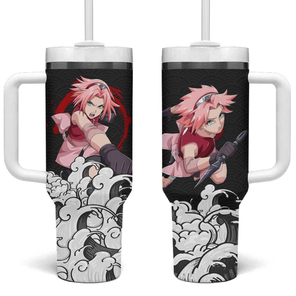 Sakura Haruno Japanese Kanagawa - Naruto Tumbler With Handle Anime Japan Style TS04 Sakura Haruno Japanese Kanagawa - Naruto Tumbler With Handle Anime Japan Style TS04
