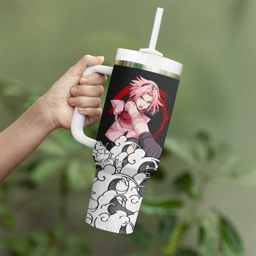 Sakura Haruno Japanese Kanagawa - Naruto Tumbler With Handle Anime Japan Style TS04 Sakura Haruno Japanese Kanagawa - Naruto Tumbler With Handle Anime Japan Style TS04