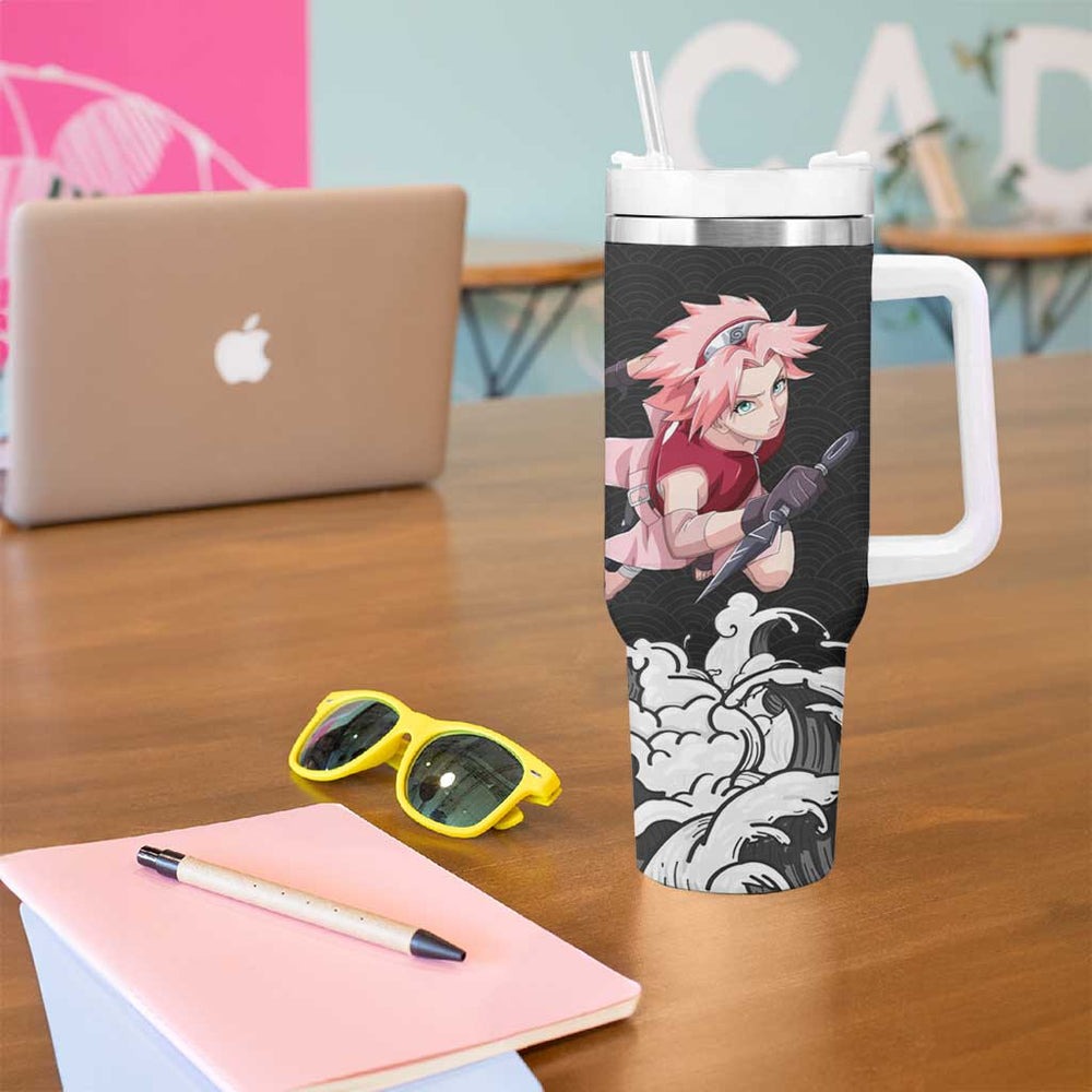 Sakura Haruno Japanese Kanagawa - Naruto Tumbler With Handle Anime Japan Style TS04 Sakura Haruno Japanese Kanagawa - Naruto Tumbler With Handle Anime Japan Style TS04