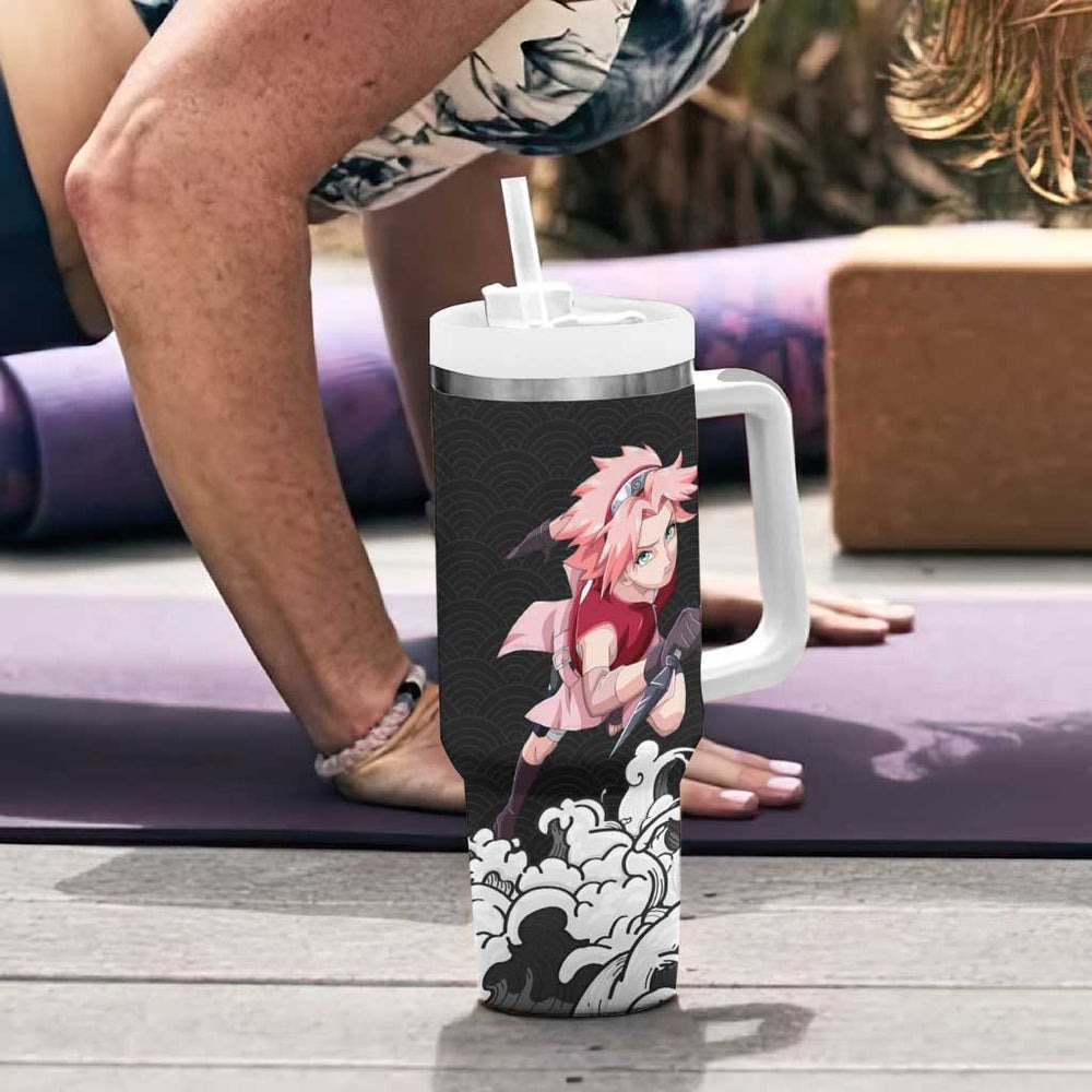 Sakura Haruno Japanese Kanagawa - Naruto Tumbler With Handle Anime Japan Style TS04 Sakura Haruno Japanese Kanagawa - Naruto Tumbler With Handle Anime Japan Style TS04