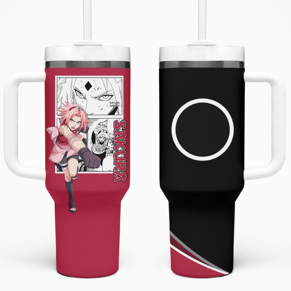 Sakura Haruno - Naruto Tumbler With Handle Anime Mix Manga Style TS04 Sakura Haruno - Naruto Tumbler With Handle Anime Mix Manga Style TS04
