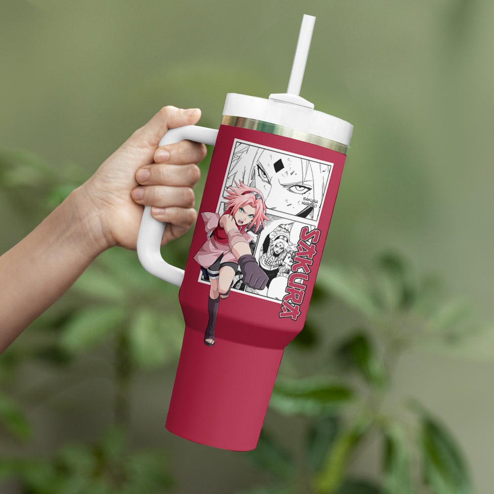 Sakura Haruno - Naruto Tumbler With Handle Anime Mix Manga Style TS04 Sakura Haruno - Naruto Tumbler With Handle Anime Mix Manga Style TS04