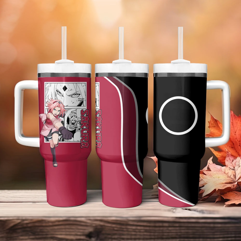 Sakura Haruno - Naruto Tumbler With Handle Anime Mix Manga Style TS04 Sakura Haruno - Naruto Tumbler With Handle Anime Mix Manga Style TS04
