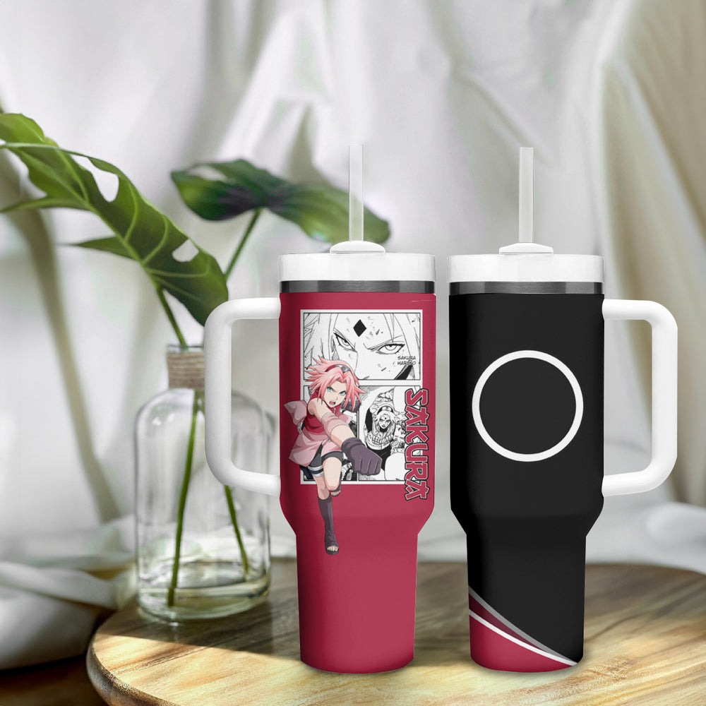 Sakura Haruno - Naruto Tumbler With Handle Anime Mix Manga Style TS04 Sakura Haruno - Naruto Tumbler With Handle Anime Mix Manga Style TS04