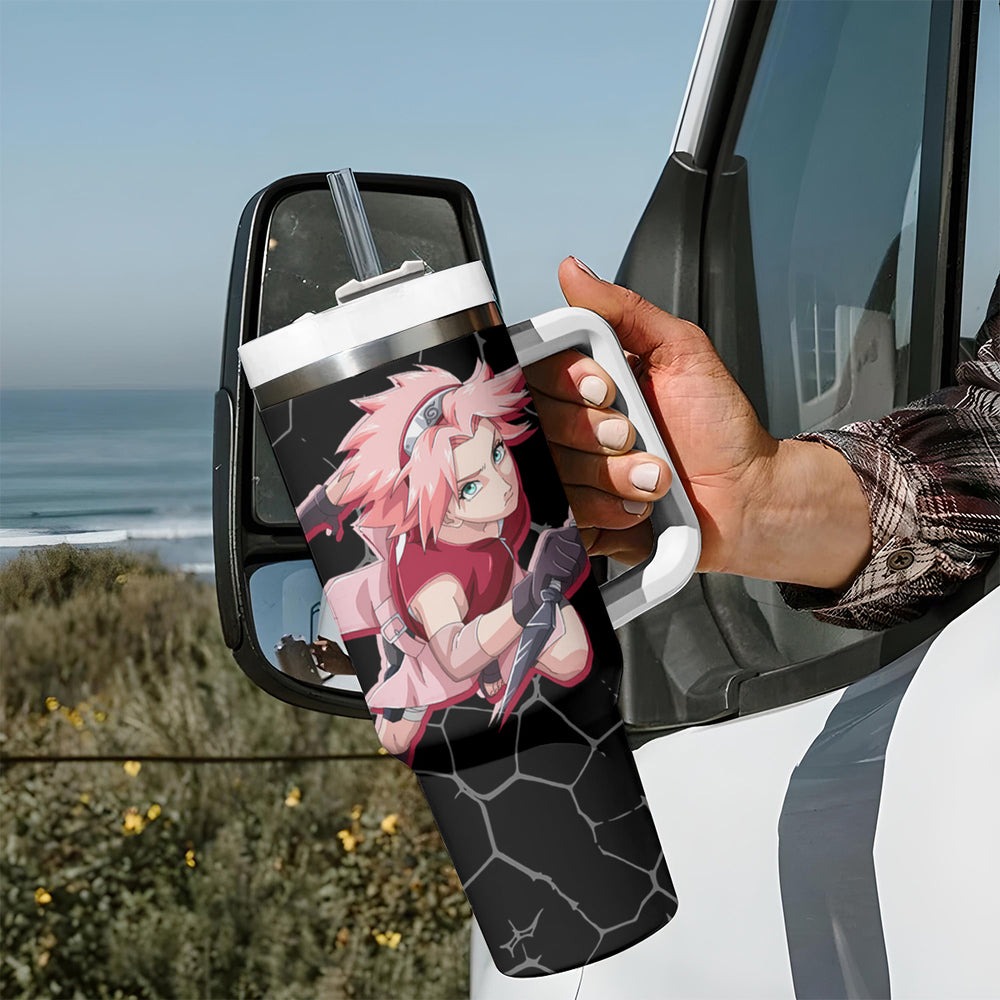 Sakura Haruno Tumbler With Handle Naruto Anime TS04 Sakura Haruno Tumbler With Handle Naruto Anime TS04