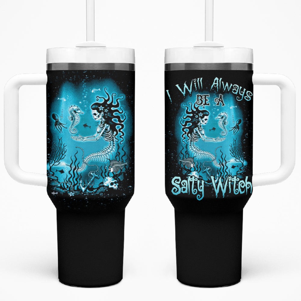 Salty Witch Mermaid Halloween Tumbler With Handle TS04 Salty Witch Mermaid Halloween Tumbler With Handle TS04