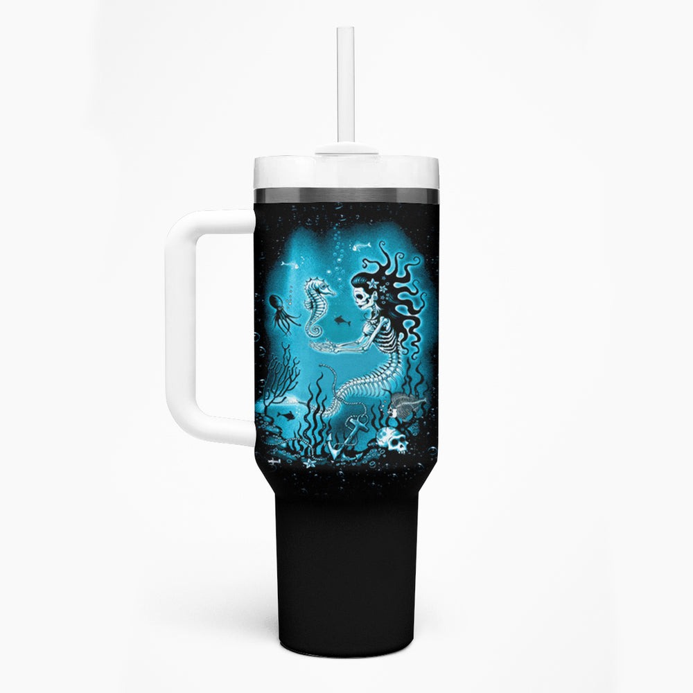 Salty Witch Mermaid Halloween Tumbler With Handle TS04 Salty Witch Mermaid Halloween Tumbler With Handle TS04
