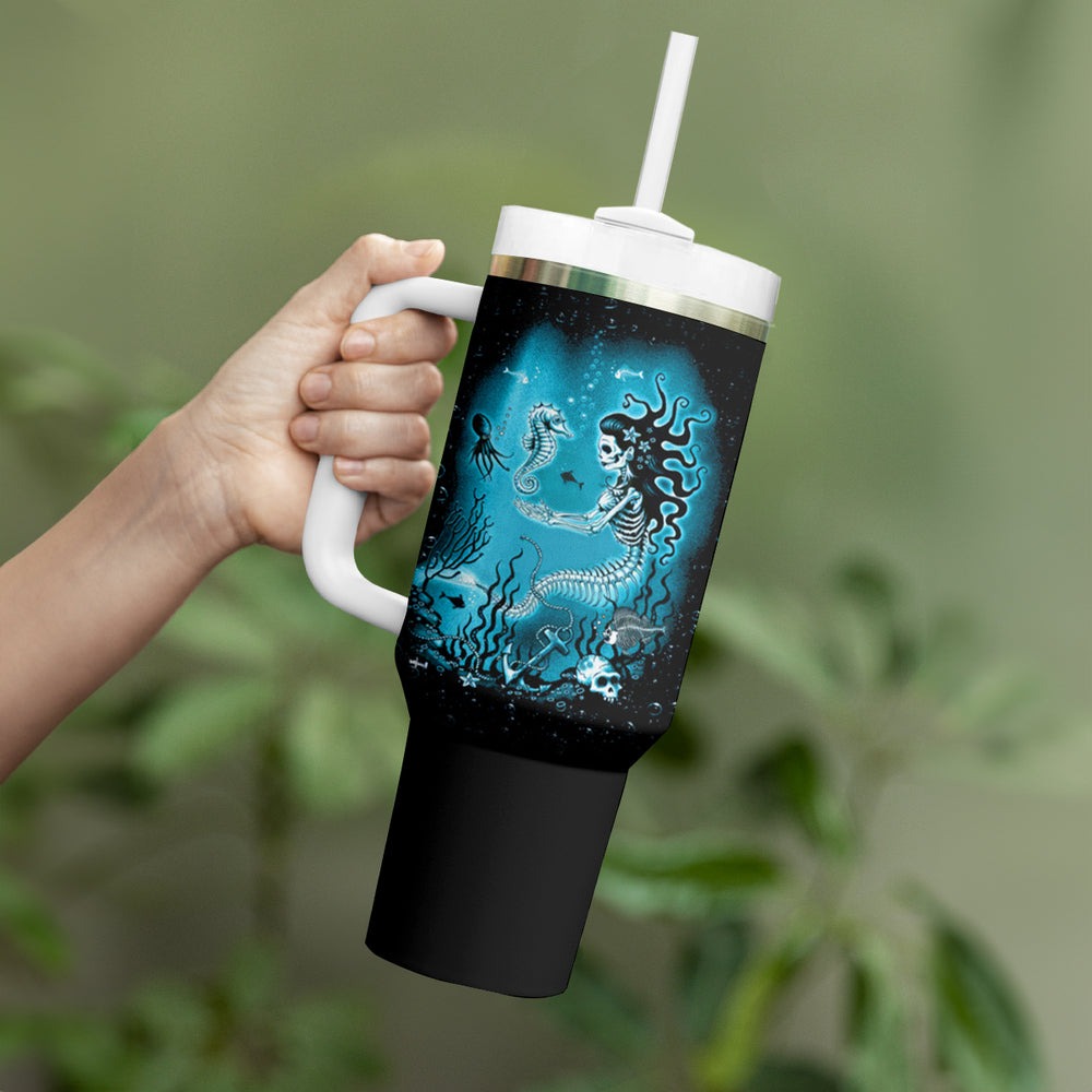 Salty Witch Mermaid Halloween Tumbler With Handle TS04 Salty Witch Mermaid Halloween Tumbler With Handle TS04