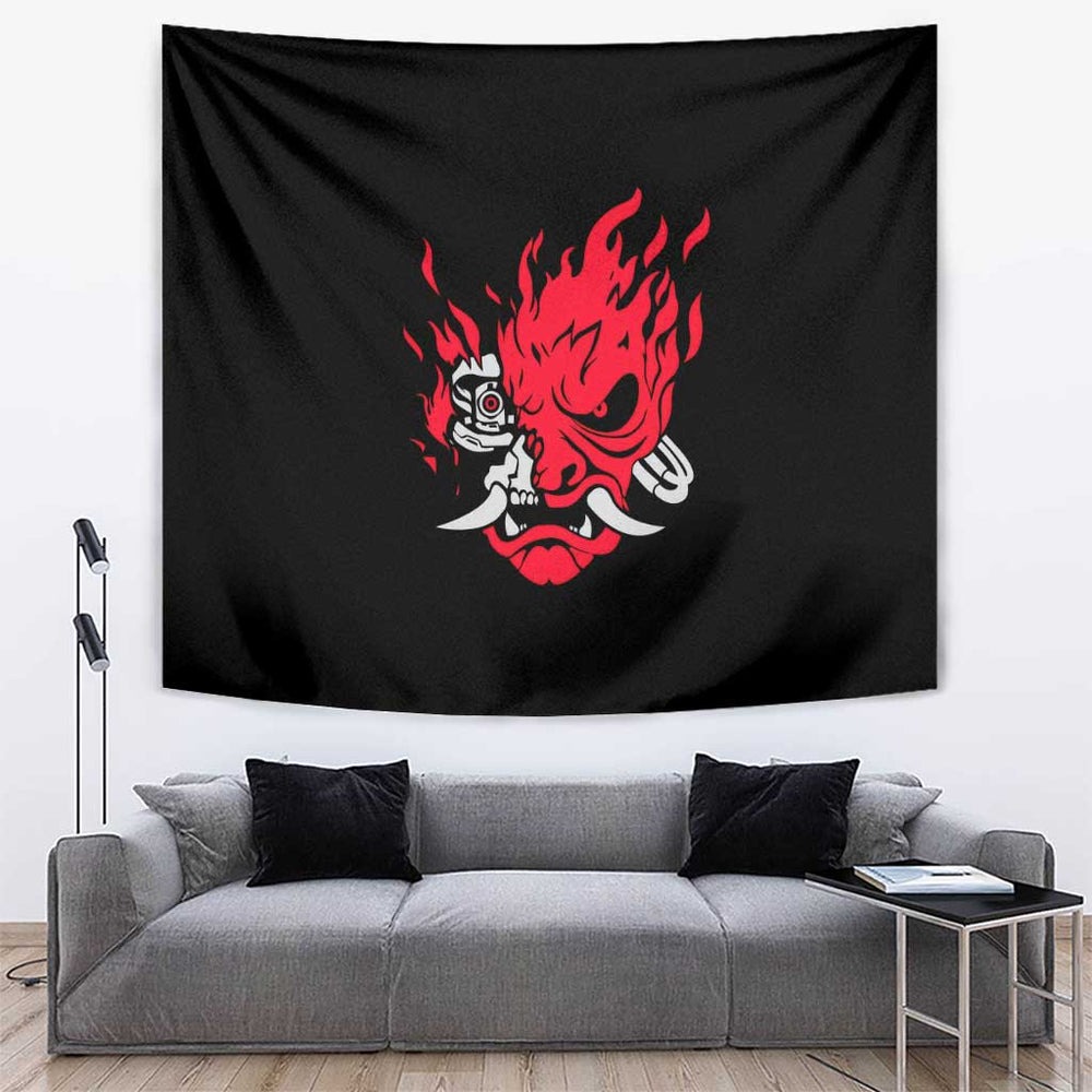 Samurai - Cyberpunk Tapestry Anime Style TS04 Samurai - Cyberpunk Tapestry Anime Style TS04