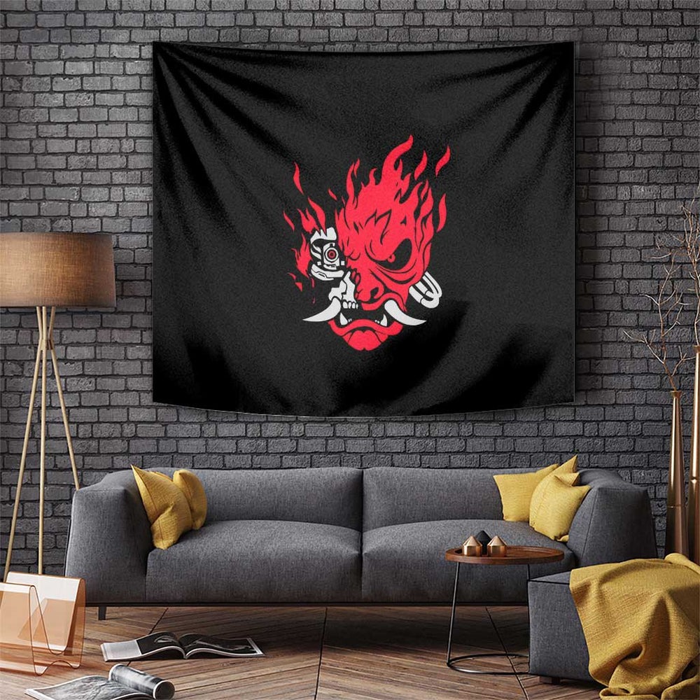 Samurai - Cyberpunk Tapestry Anime Style TS04 Samurai - Cyberpunk Tapestry Anime Style TS04