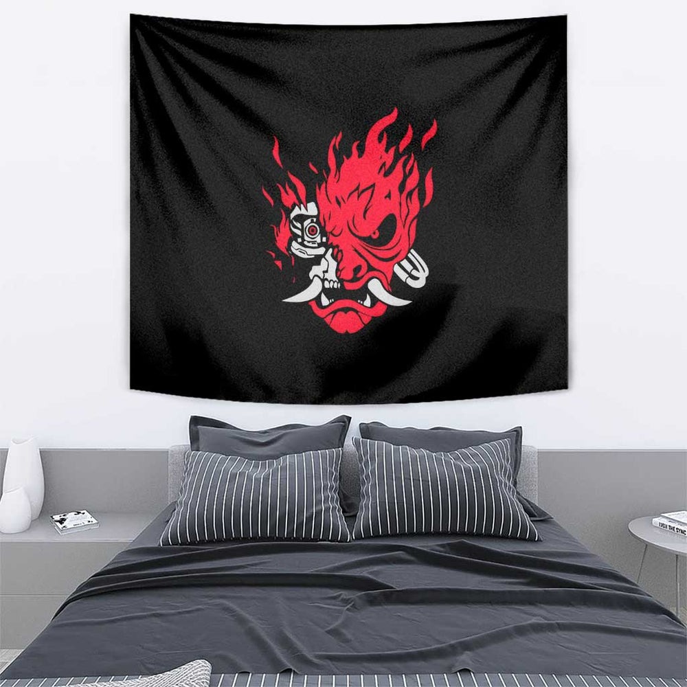 Samurai - Cyberpunk Tapestry Anime Style TS04 Samurai - Cyberpunk Tapestry Anime Style TS04