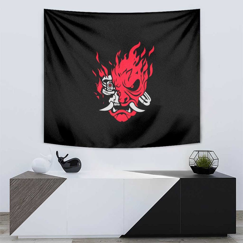 Samurai - Cyberpunk Tapestry Anime Style TS04 Samurai - Cyberpunk Tapestry Anime Style TS04