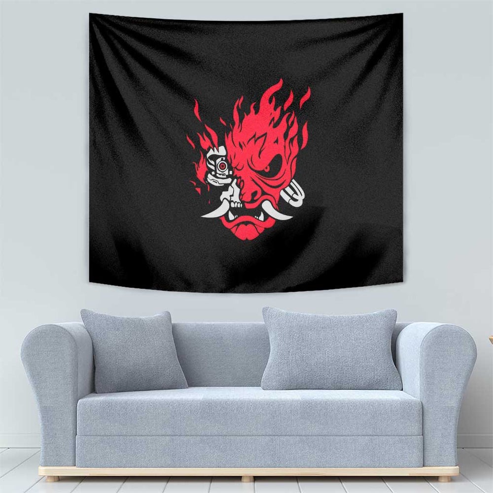 Samurai - Cyberpunk Tapestry Anime Style TS04 Samurai - Cyberpunk Tapestry Anime Style TS04
