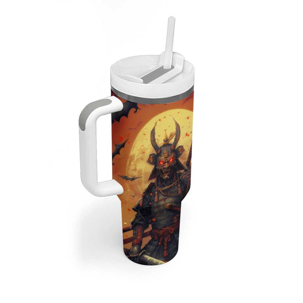 Samurai Halloween Tumbler With Handle Japan Art Style TS04 Samurai Halloween Tumbler With Handle Japan Art Style TS04