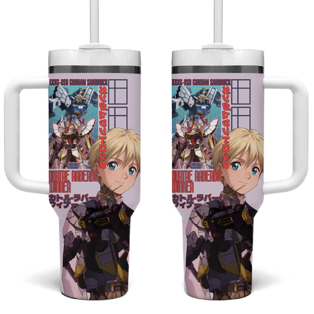 Sandrock x Quatre Raberba Winner Gundam Wing Endless Tumbler With Handle Japan Anime Style TS04