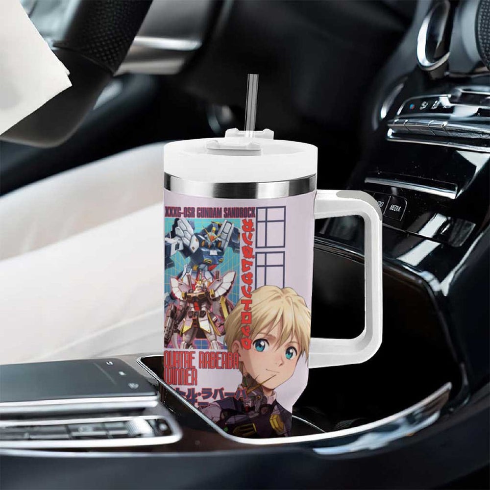 Sandrock x Quatre Raberba Winner Gundam Wing Endless Tumbler With Handle Japan Anime Style TS04 Sandrock x Quatre Raberba Winner Gundam Wing Endless Tumbler With Handle Japan Anime Style TS04