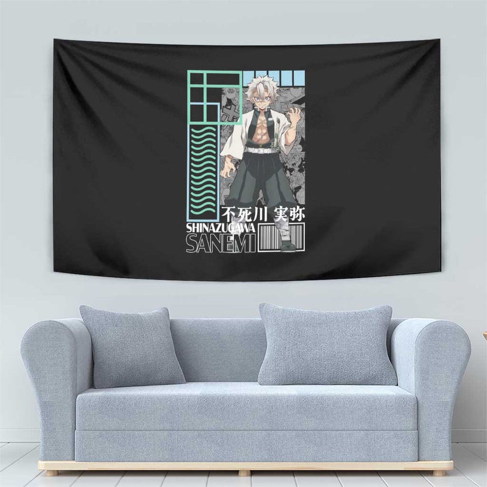 Sanemi Shinazugawa Kimesu no Yaiba Tapestry Anime Style TS04 Sanemi Shinazugawa Kimesu no Yaiba Tapestry Anime Style TS04