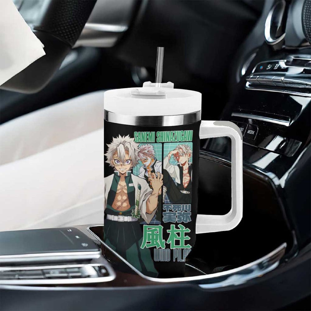Sanemi Shinazugawa V2 Demon Slayer Tumbler With Handle Anime Style TS04 Sanemi Shinazugawa V2 Demon Slayer Tumbler With Handle Anime Style TS04