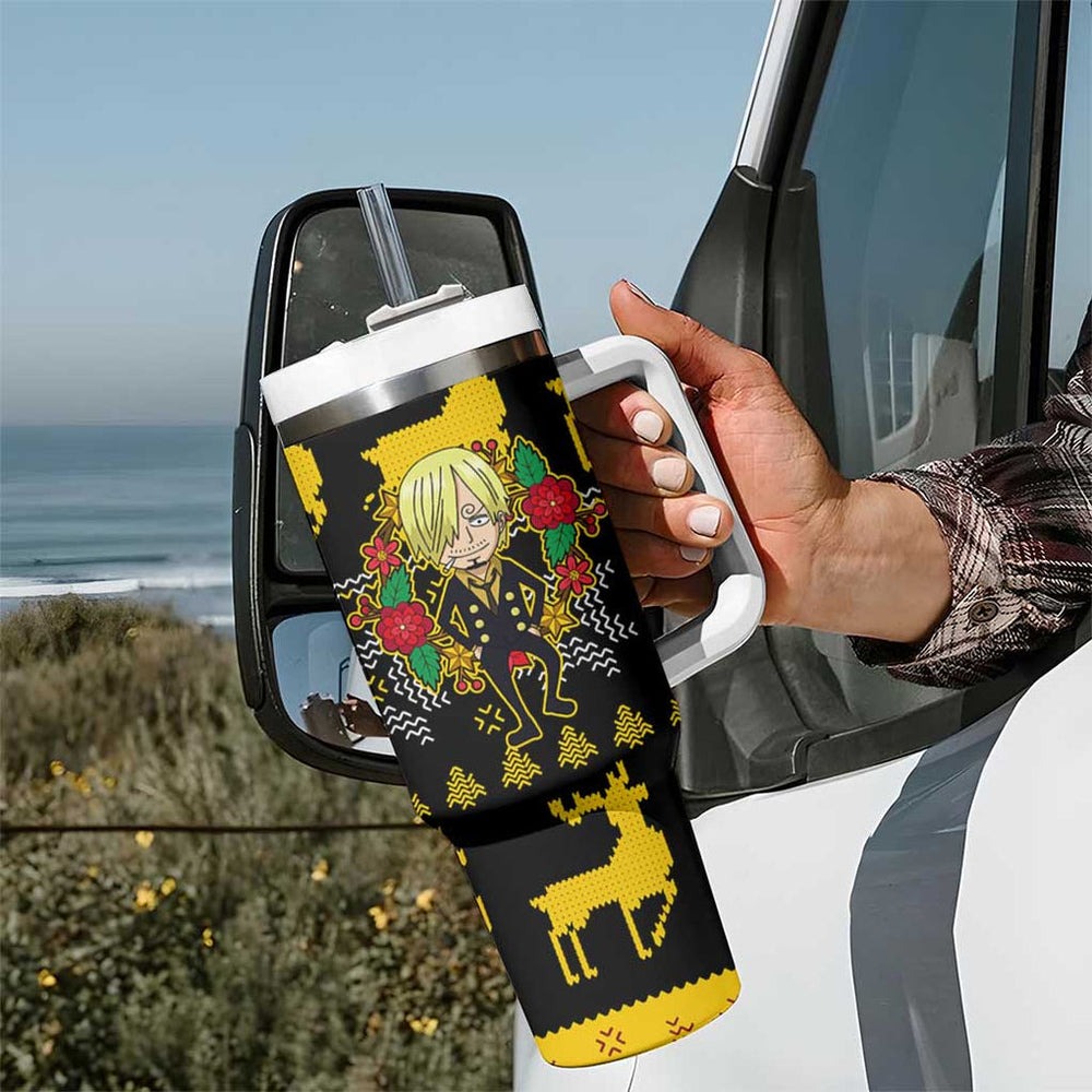 Sanji - One Piece Tumbler With Handle Anime Style TS04 Sanji - One Piece Tumbler With Handle Anime Style TS04
