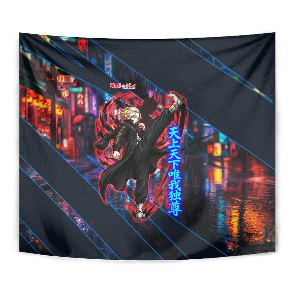 Sano Manjiro Mikey Tapestry Neon Tokyo Gang Aesthetic Style TS04 Sano Manjiro Mikey Tapestry Neon Tokyo Gang Aesthetic Style TS04